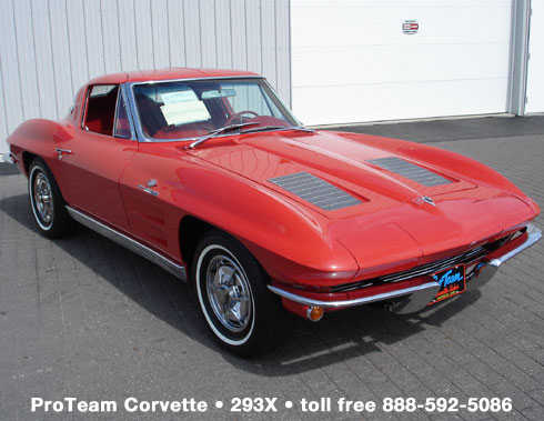 293X1963 Corvette Split Window Coupe 327360 hp fuelie 4 speed 